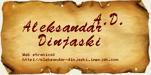 Aleksandar Dinjaški vizit kartica